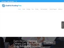 Tablet Screenshot of creditandfundingpros.com